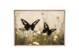 Wood Framed Print - Butterfly Pair - Handmade in USA, gallery wall art, framed decor