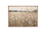 Wood Framed Print - Golden Grass Horizontal - Handmade in USA, gallery wall art, framed decor