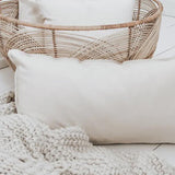 Neutral Accent Lumbar Pillow - Handmade, Organic Cotton, Home Décor, Shop Small, Throw
