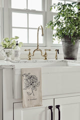 LMB x PCB - Botanical Flowers Kitchen Towel - Made in the USA, housewarming gift, kitchen decor, present, Liz Marie Blog, floral