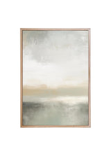 Wood Framed Print - Abstract Greige - Handmade in USA, gallery wall art, framed decor