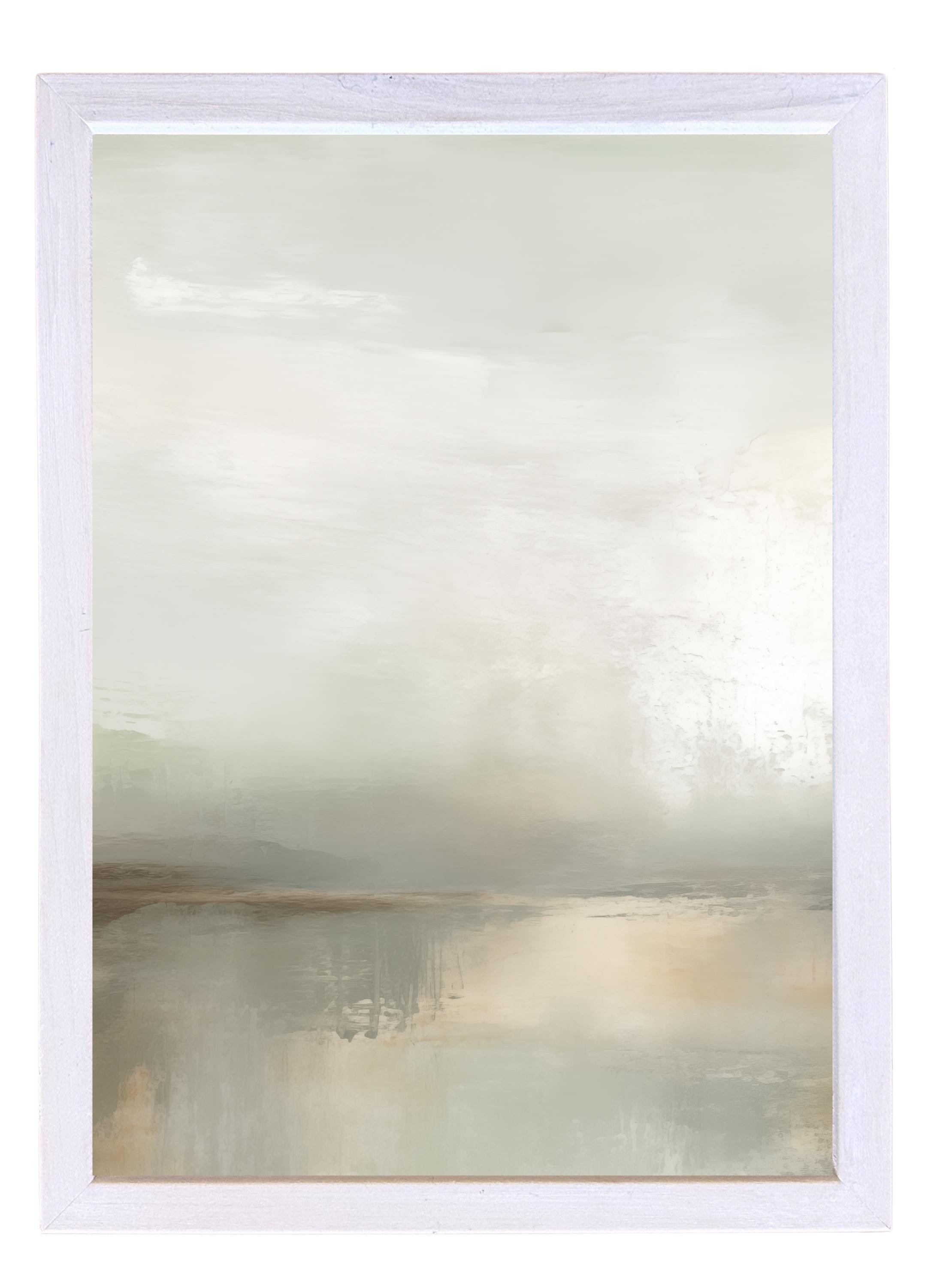 Wood Framed Print - Abstract Grays - Handmade in USA, gallery wall art, framed decor