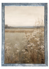 Wood Framed Print - Neutral Daisies - Handmade in USA, gallery wall art, framed decor