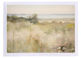 Wood Framed Print - Bright Wildflowers - Handmade in USA, gallery wall art, framed decor