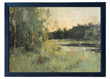 Wood Framed Print - Waterside Brush - Handmade in USA, gallery wall art, framed decor