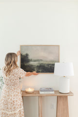 Wood Framed Print - Cool Toned Haze - Handmade in USA, gallery wall art, framed decor