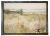 Wood Framed Print - Bright Wildflowers - Handmade in USA, gallery wall art, framed decor