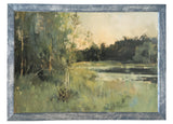 Wood Framed Print - Waterside Brush - Handmade in USA, gallery wall art, framed decor