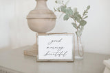 Calligraphy Print - Good Morning Beautiful - Horizontal