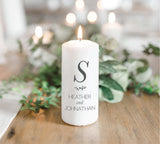 Candle - Personalized Initial and Names, Wedding Gift, Family Gift, Housewarming gift, Couple gift