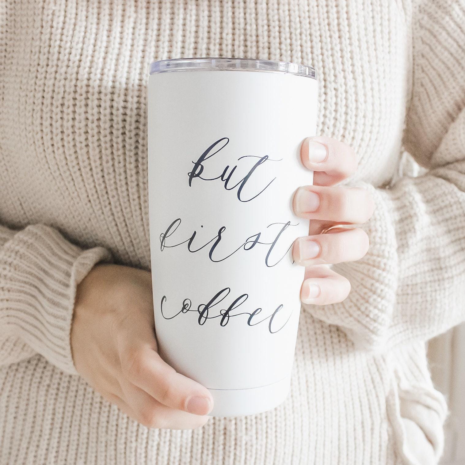 But First Coffee Travel Mug: 20oz Insulated Tumbler