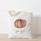 Tote Bag - Farm Fresh Pumpkins Watercolor, fall decor, apple picking, autumn essentials, housewarming gift, lifestyle decor, accessory bag