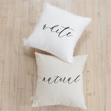 Sweet Dreams Throw Pillow: Organic Cotton Farmhouse Decor