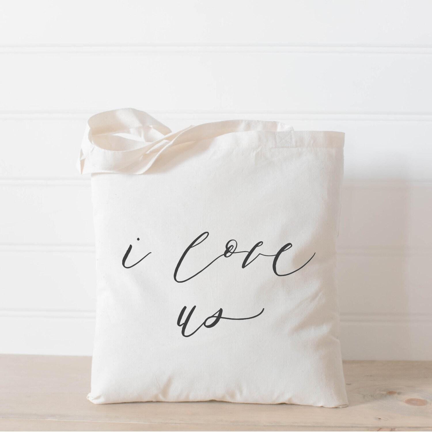 Organic Cotton Wedding Favor Tote Bag: Personalized Welcome Gift