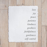 Calligraphy Print - Fruits of the Spirit Verse Print - Vertical, mother's day gift, present for mom