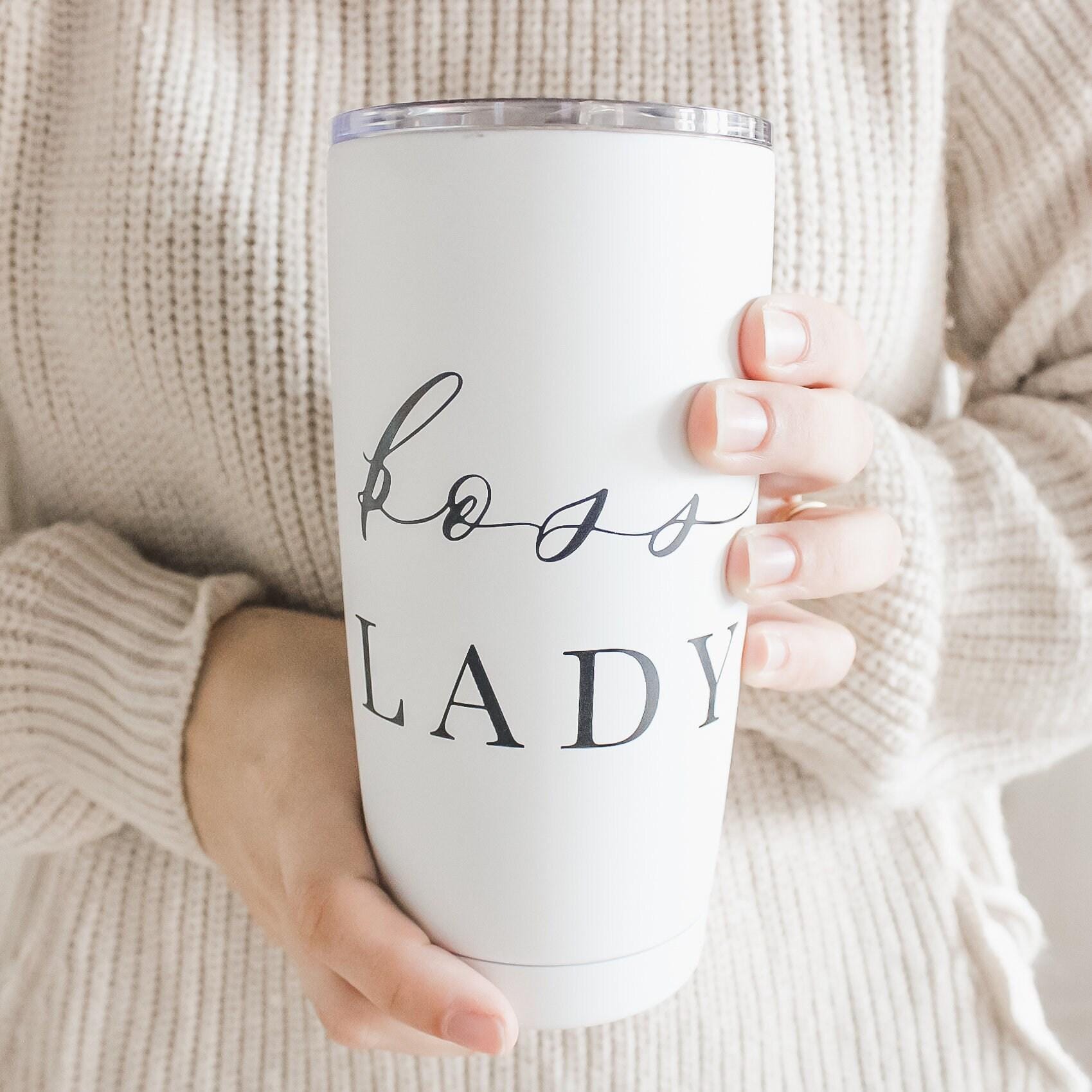 Travel Mug - Boss Lady, coffee, mug, coffee lover, tumbler, drinkware, everyday