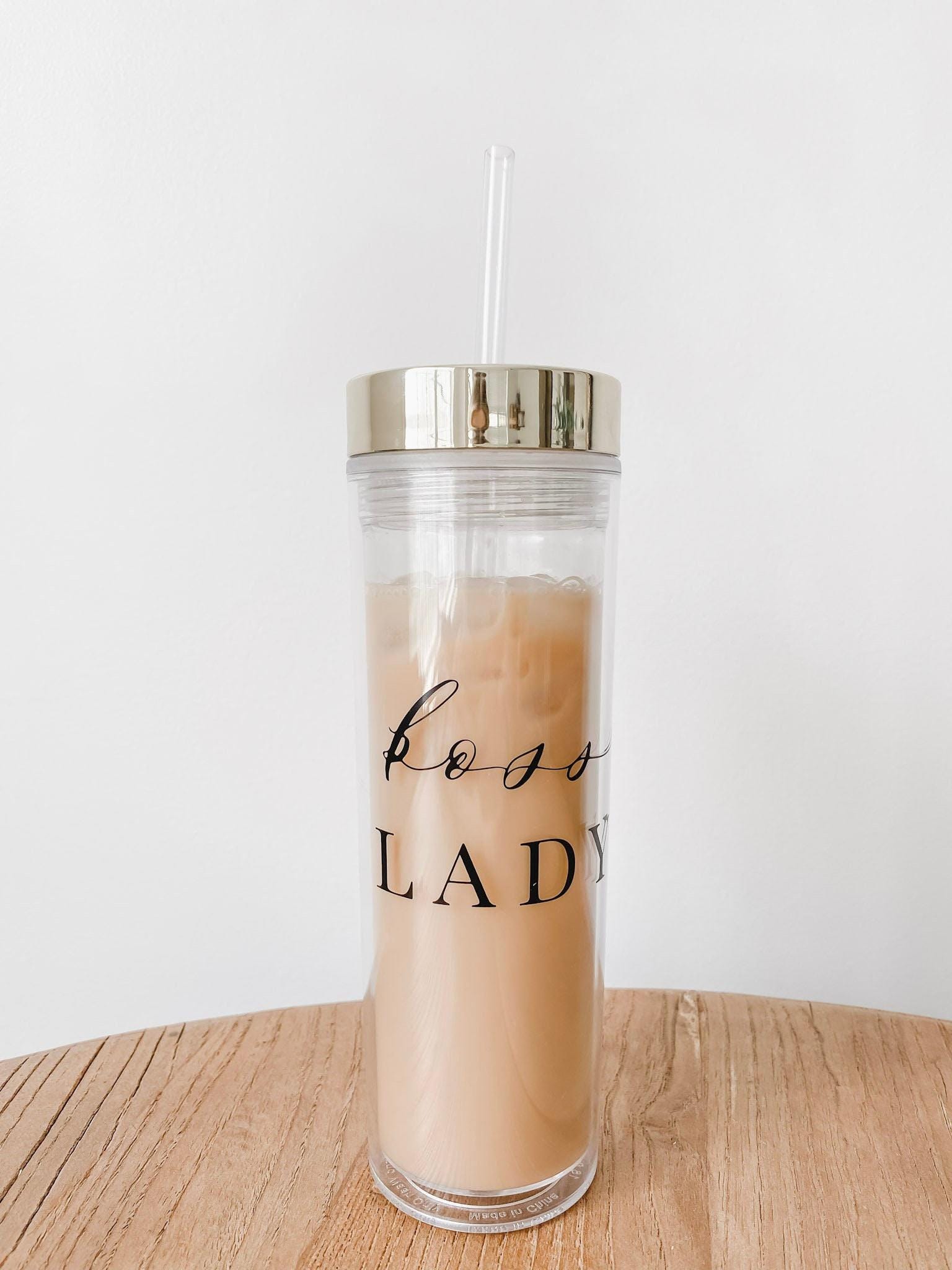 Clear Tumbler - Boss Lady