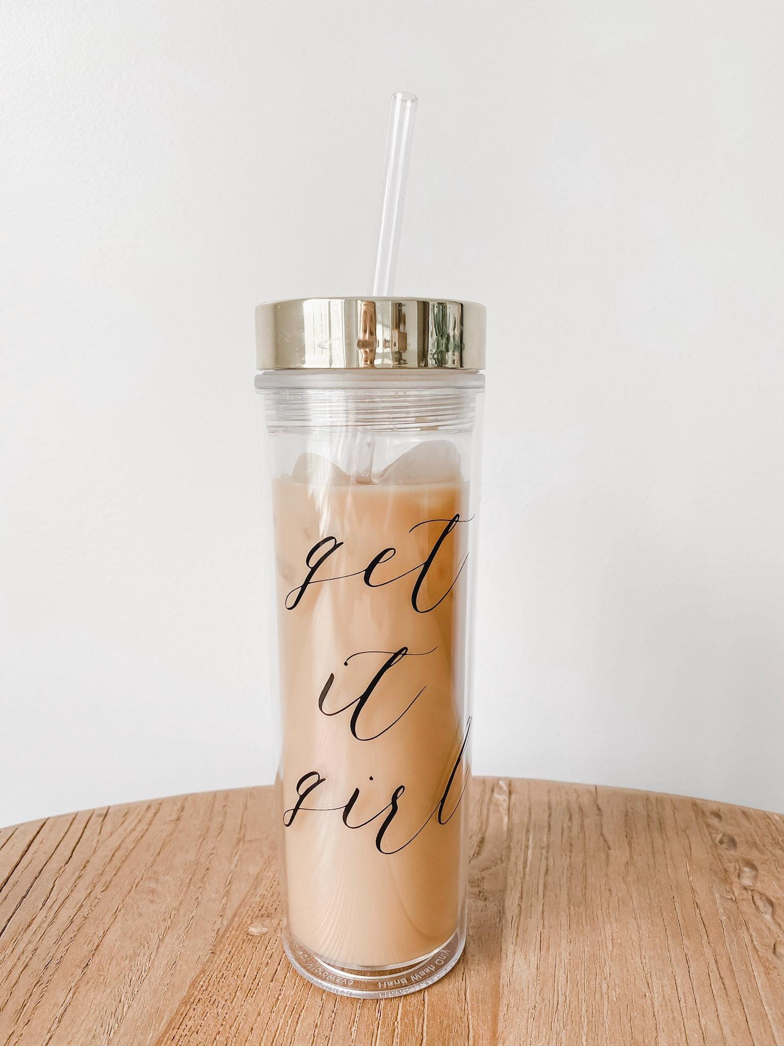 Clear Tumbler - Get It Girl