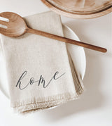 Handmade Linen Napkin: Rustic Home Decor with Fringe