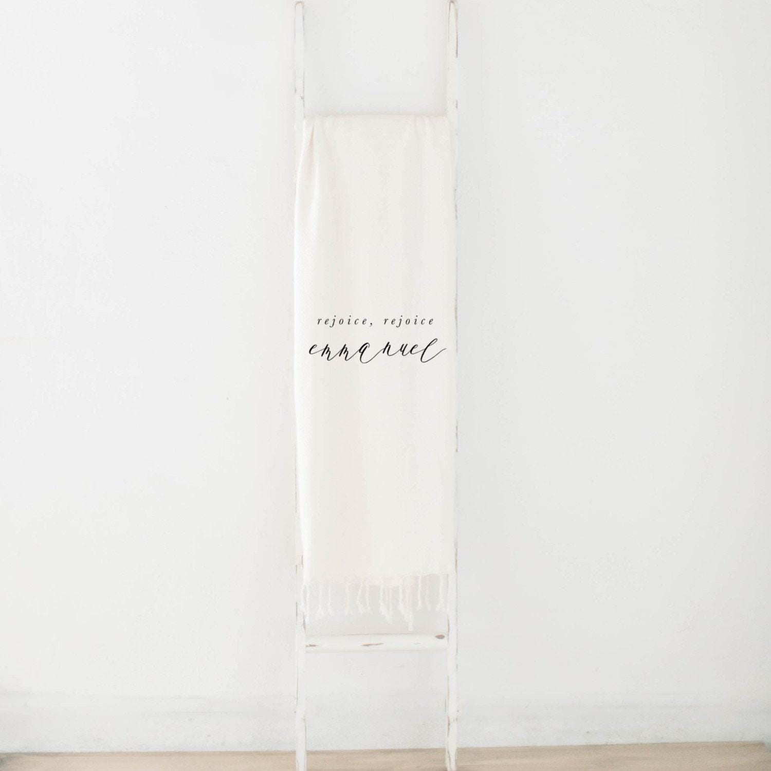 Christmas Throw Blanket - Rejoice Emmanuel, Christmas decor, Holiday decorations, Seasonal, present, housewarming gift, decorative blanket,