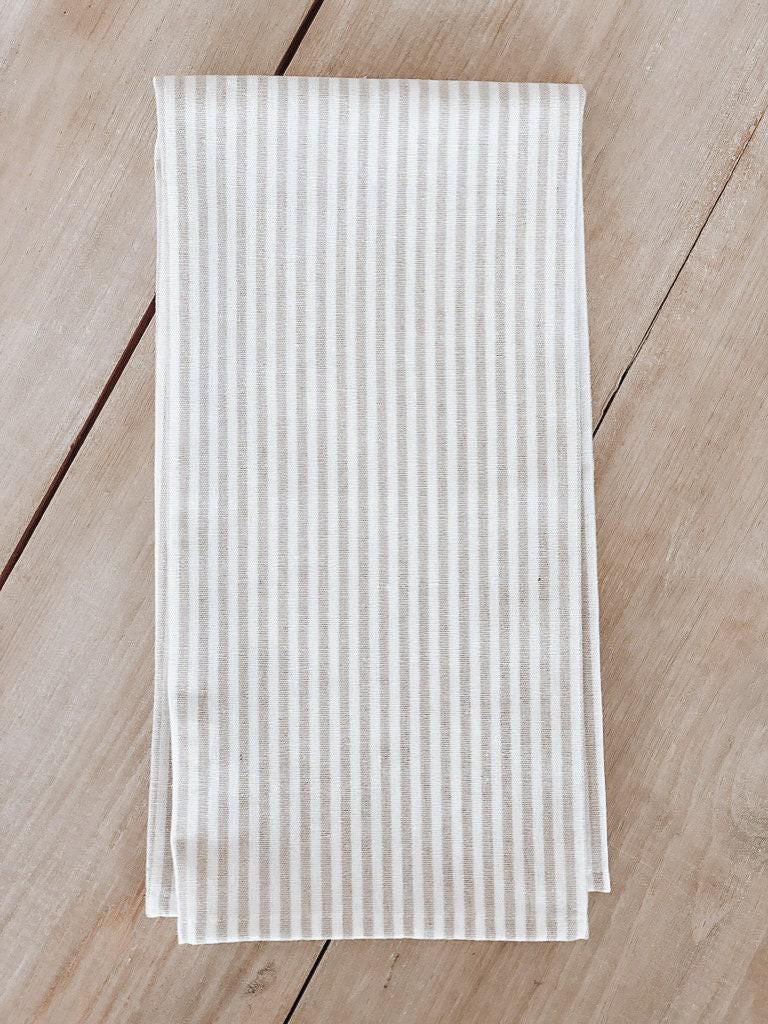 Striped Kitchen Towel - housewarming gift, kitchen decor, cozy home, linen cotton towel