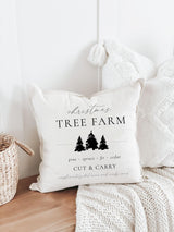 Christmas Throw Pillow - Tree farm - Christmas decor, home decor, holiday decorative pillow, cushion cover, seasonal pillow, sofa accent