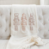 Christmas Throw Blanket - Nutcracker, Handmade in USA, Living Room, Holiday Throw Blanket, Festive Home Decor