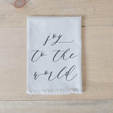 Christmas Napkin - Joy to the World, home decor, Holiday present, housewarming gift, tableware, place setting, set the table, linen napkin