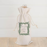 Christmas Wine Bag - Heaven and Nature Watercolor, Seasonal Decor, Christmas Gift, Present, Wine Lover, Hostess Gift, Housewarming, home