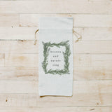 Christmas Wine Bag - Heaven and Nature Watercolor, Seasonal Decor, Christmas Gift, Present, Wine Lover, Hostess Gift, Housewarming, home