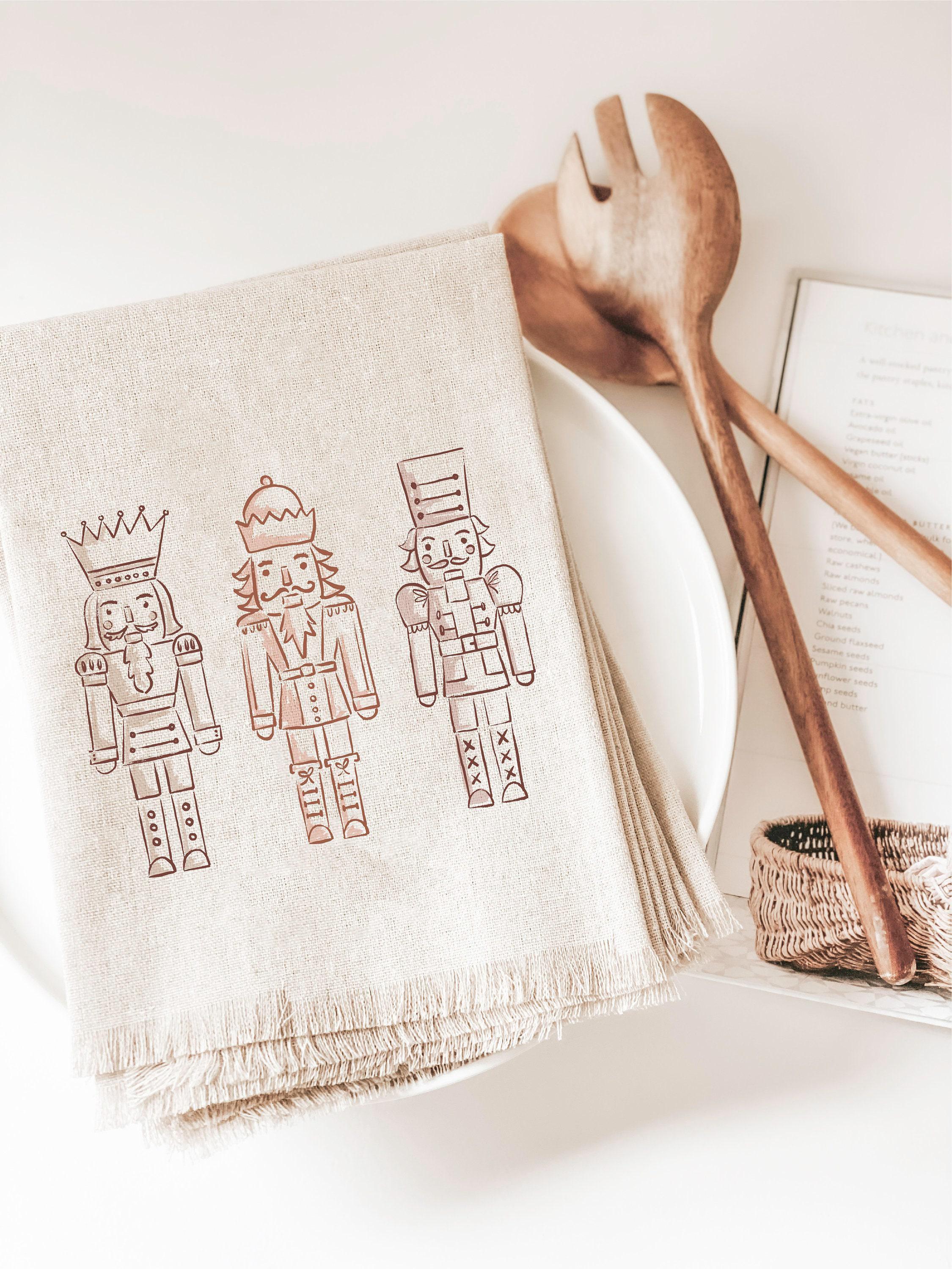 Christmas Napkin - Nutcracker, Handmade in USA, home decor, housewarming gift, tableware, table scene, place setting, table line
