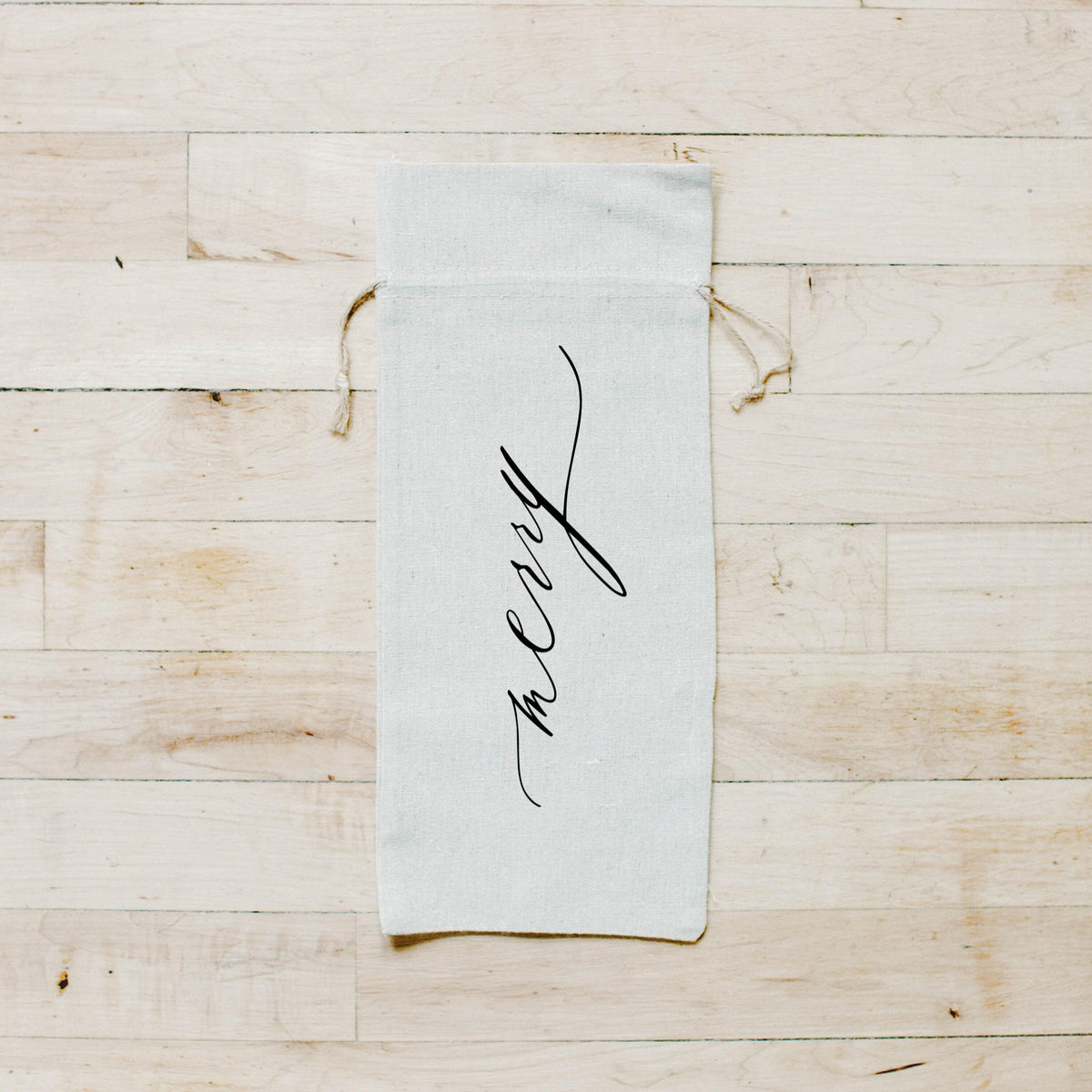 Wine Bags - Merry Script