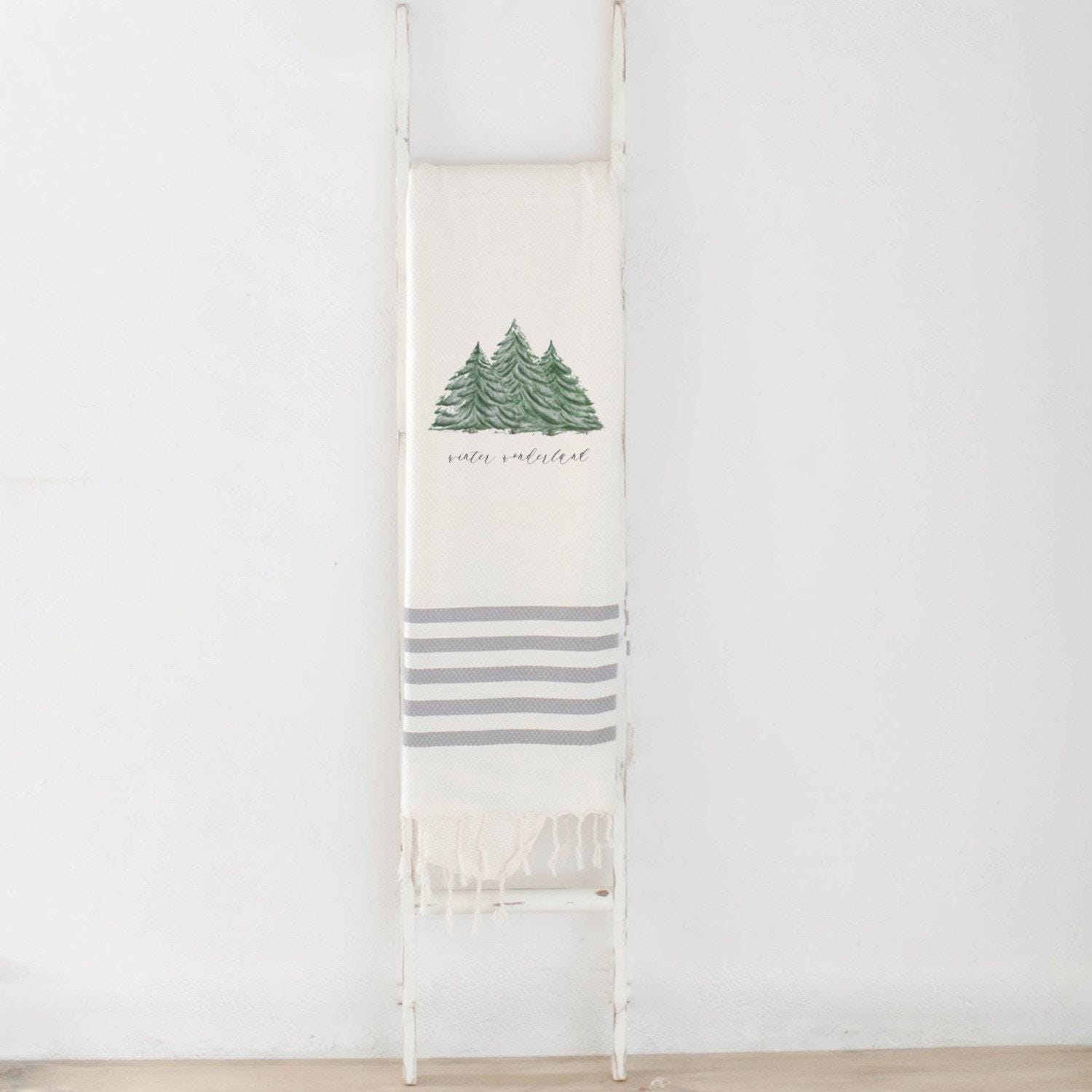 Christmas Throw Blanket - Winter Wonderland Watercolor, Lightweight, Winter Decor, Gift for Her, Seasonal Decor, Christmas, Winter Greenery