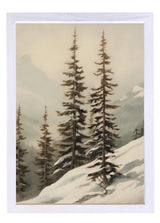 Wood Framed Print - Twin Trees - Handmade in USA, gallery wall art, holiday wall art, christmas decor, framed decor