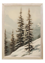 Wood Framed Print - Twin Trees - Handmade in USA, gallery wall art, holiday wall art, christmas decor, framed decor