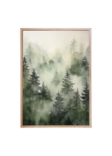 Wood Framed Print - Shades of Green - Handmade in USA, gallery wall art, holiday wall art, christmas decor, framed decor