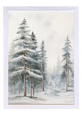 Wood Framed Print - Glistening Trees - Handmade in USA, gallery wall art, holiday wall art, christmas decor, framed decor