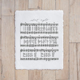 Christmas Calligraphy Print - Silent Night Hymn, Winter Decor, Gift, Holiday Gift, Seasonal Home Decor, Christmas decor, wall hanging