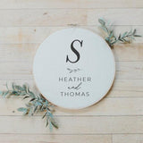 Personalized Initial Embroidery Hoop: Custom Calligraphy Name Sign