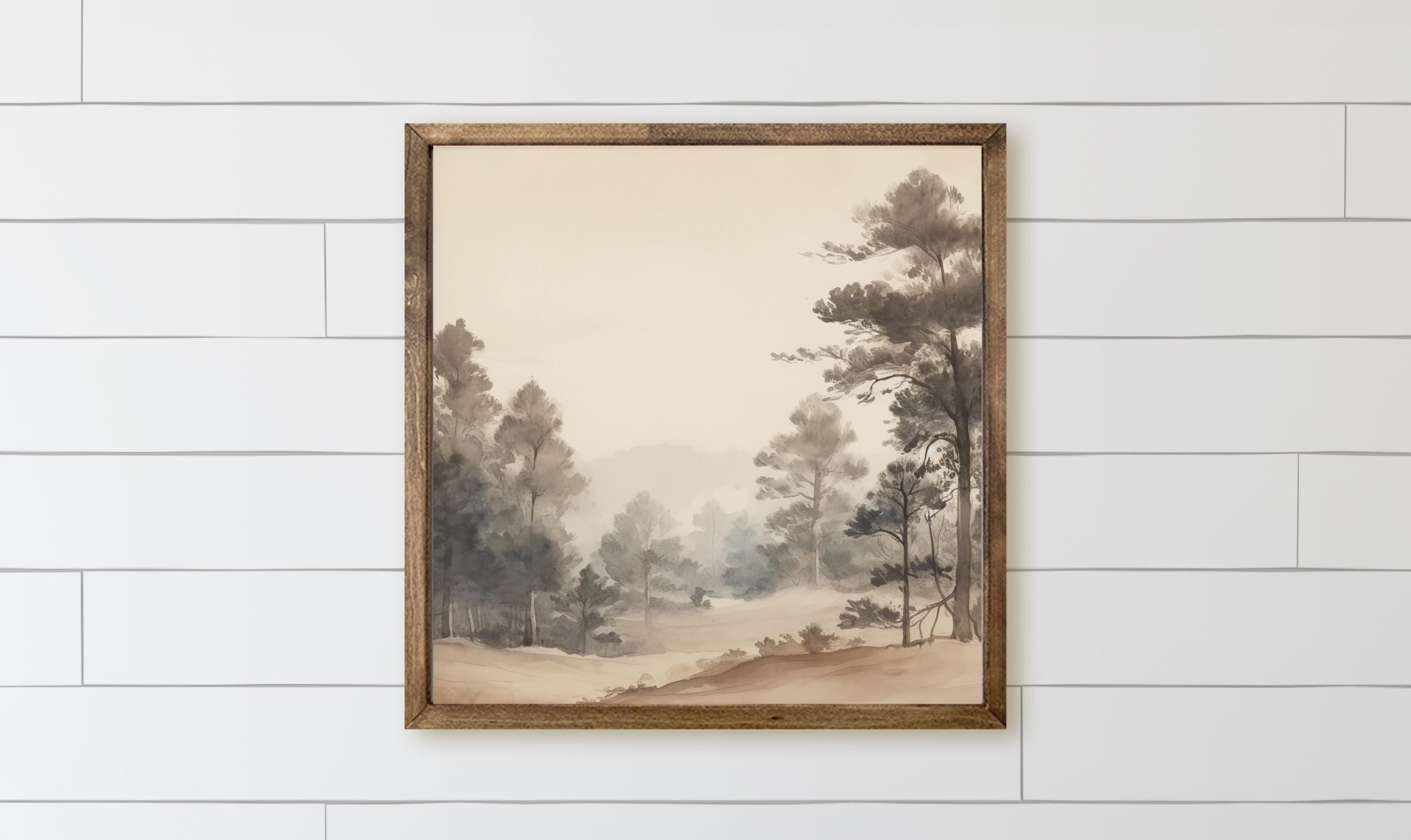 Wood Framed Sign - Brisk Air - rustic home decor, gallery wall, housewarming gift, framed decor, farmhouse style, wall decor