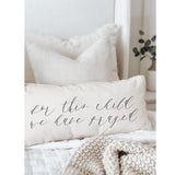 Farmhouse Lumbar Pillow: "For This Child We Have Prayed" - Nursery Decor
