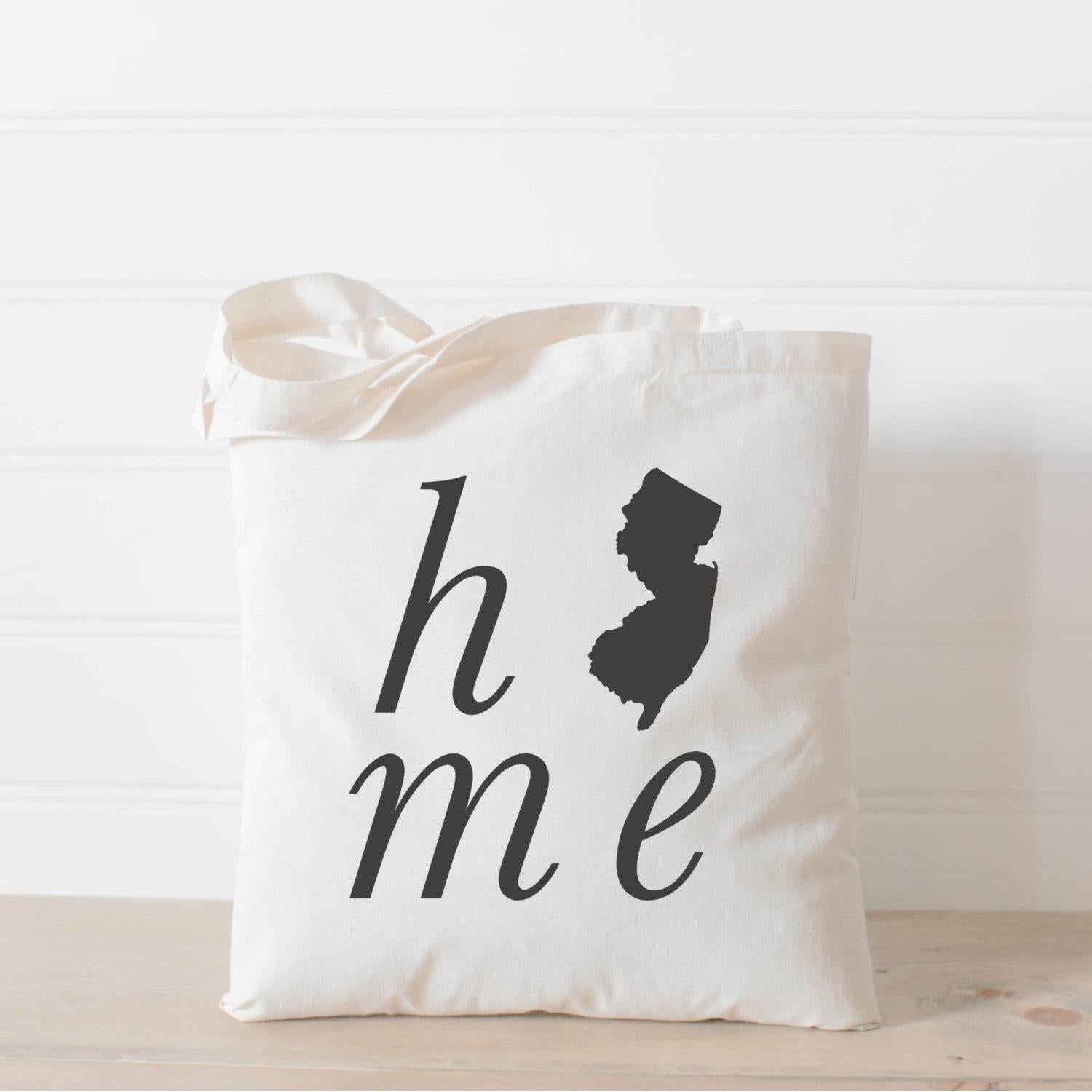 Personalized Home State Tote Bag: Organic Cotton Gift