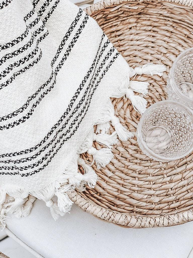 Picnic Throw Blanket - Oversized blanket, summer throw, beach blanket