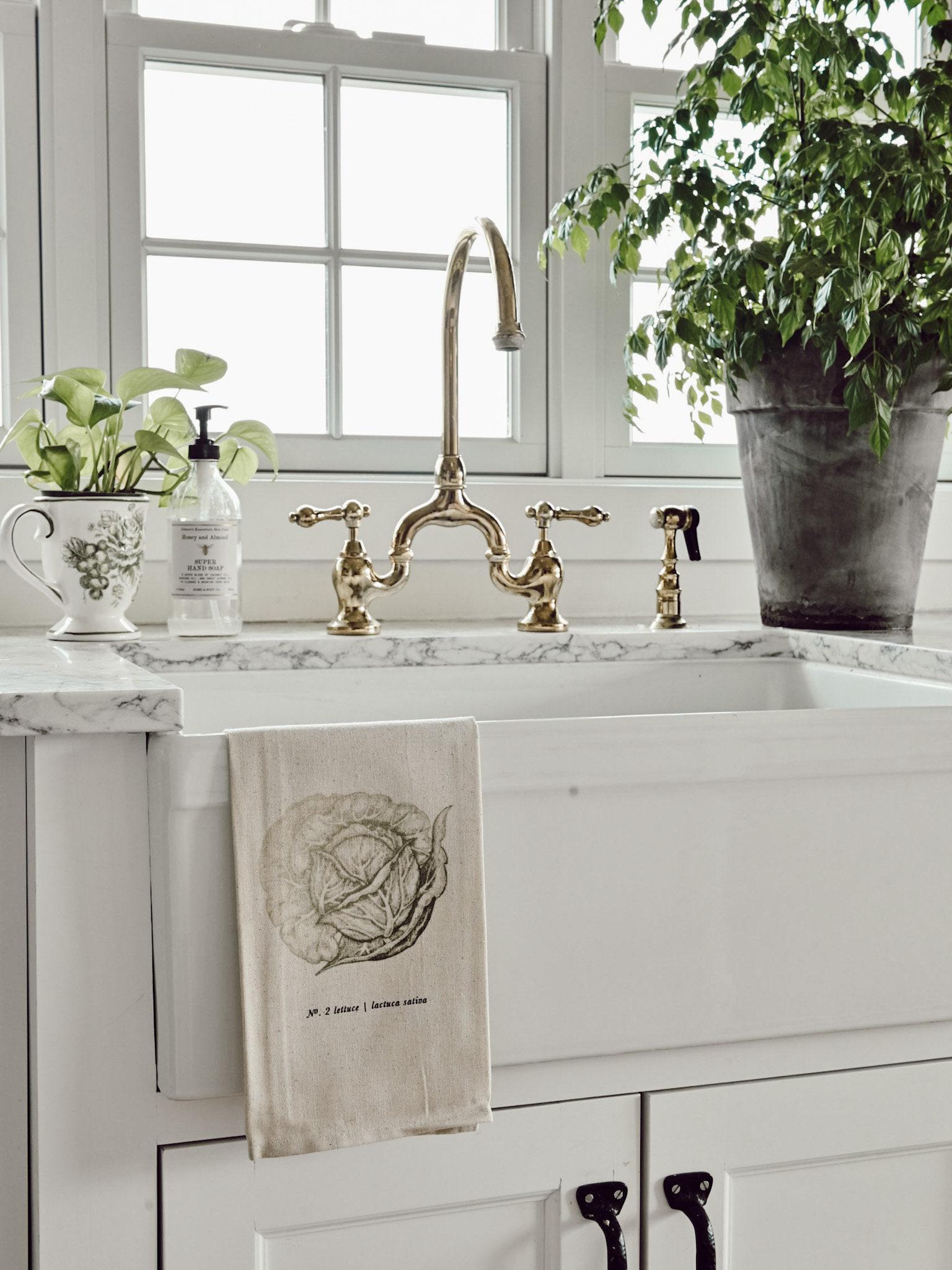 LMB x PCB - Fruits + Veggies Color Tea Towel - Made in the USA, housewarming gift, kitchen decor, present, Liz Marie Blog,