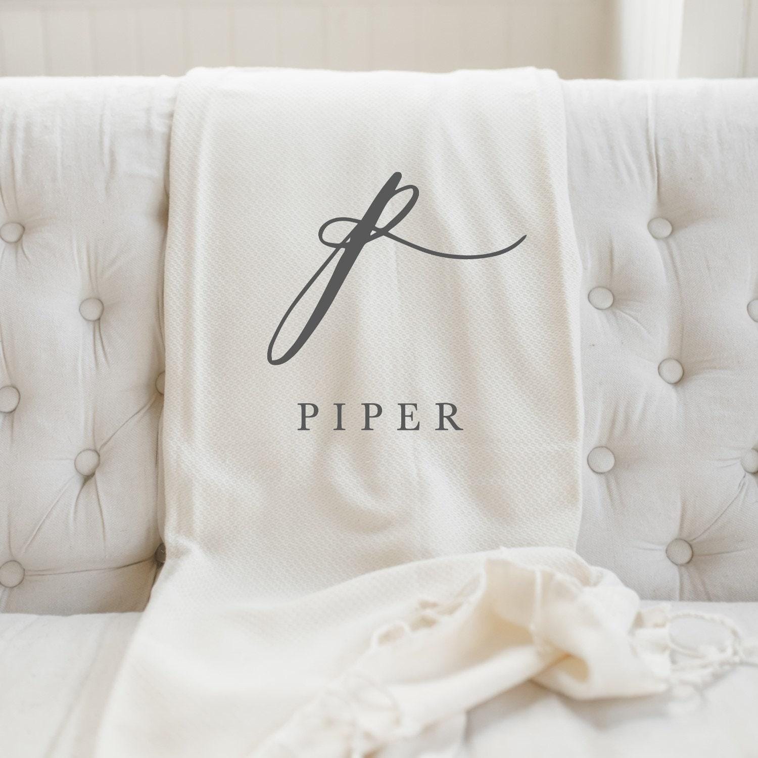Personalized Throw Blankets - Personalized Calligraphy