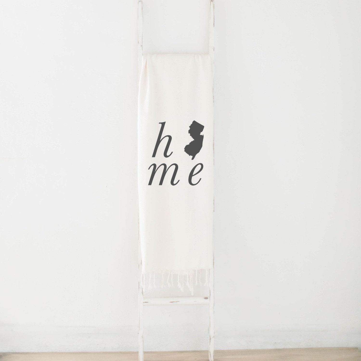 Personalized Home State Throw Blanket: Organic Cotton Sofa Decor