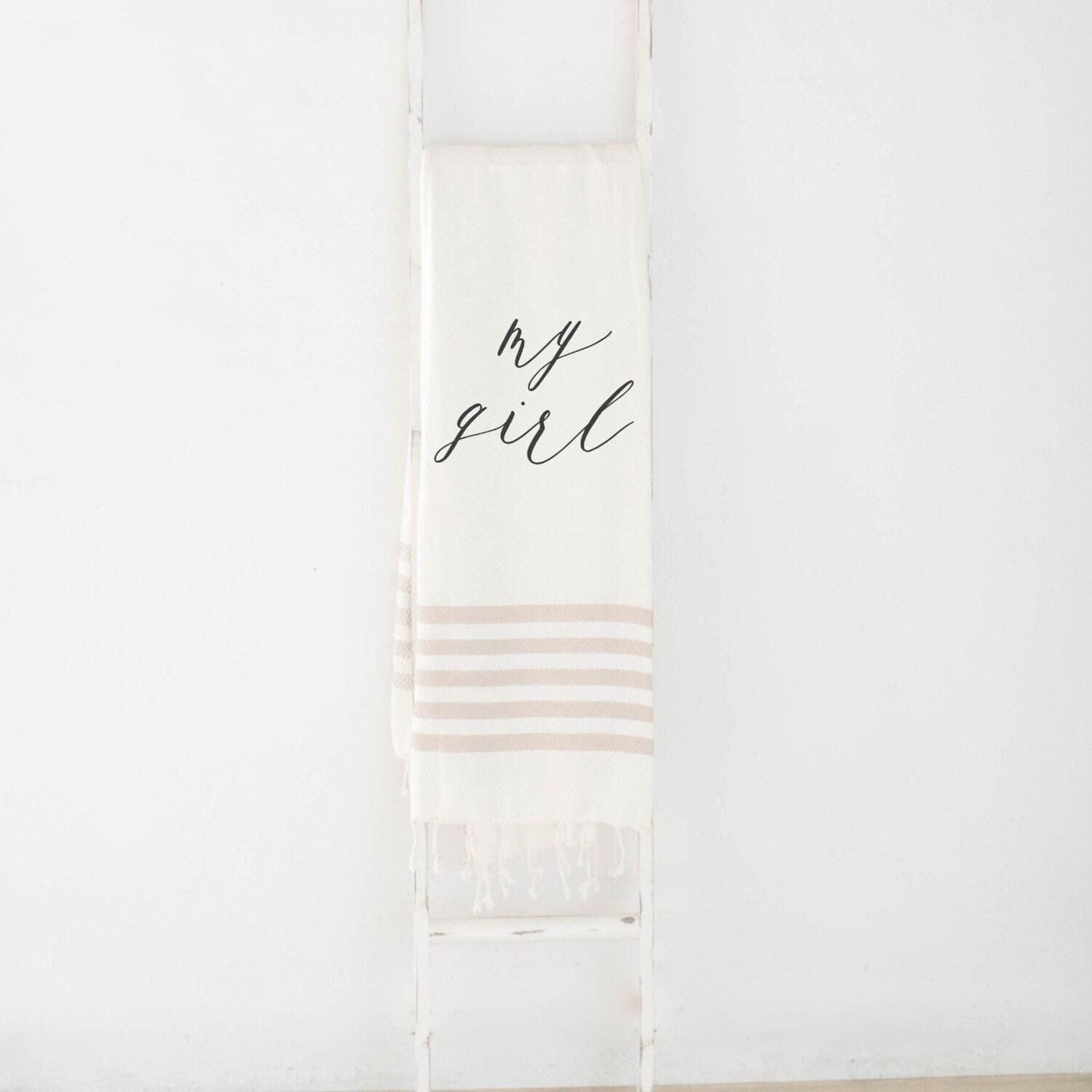 Throw Blanket - My Girl, present, housewarming gift, decorative blanket, cozy, pretty