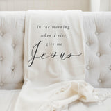 Organic Cotton Throw Blanket: Religious Gift, Housewarming Decor