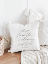 Anniversary Throw Pillow: "I Have Found The One" Cotton Cushion Cover