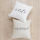Love is Patient Pillow: Vintage Farmhouse Calligraphy Cushion Cover